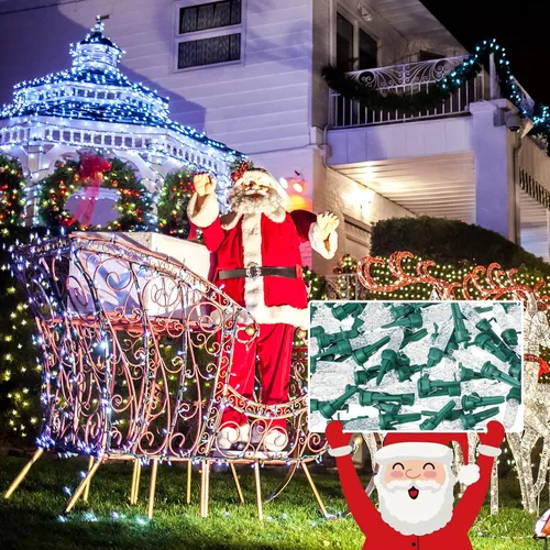 Vista 6 de Honoson Paquete de 120 mini bombillas de repuesto de Navidad de 3 V Luces LED de Cadena para exteriores e interiores, gran angular para árbol
