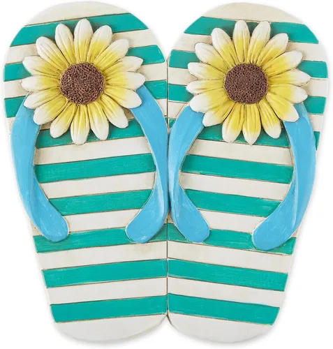 Vista 10 de DII Colección Cement Stepping Stone - Chanclas decorativas coloridas de 9 x 9.5 pulgadas, estrellas de mar