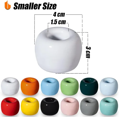 Vista 2 de Urbanstrive - Soporte para cepillo de dientes de cerámicas mini elegante para encimeras de mueble de baño (1 paquete, blanco)