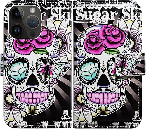 Vista 33 de Bcov Funda para iPhone 15 Pro Max, funda de piel con tapa y soporte para tarjeta y soporte para iPhone 15 Pro Max