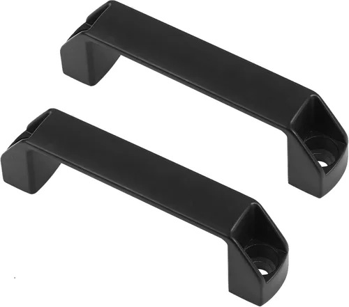 Vista 4 de Manija rectangular de aleación de aluminio para perfil de extrusión de aluminio estándar europeo de 30 series (negro)