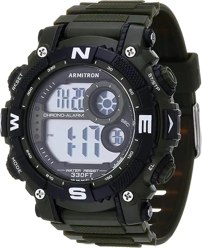 Vista 13 de Reloj deportivo Armitron Sport con cronógrafo digital para hombre, correa de resina, 40/8284 Gris/Naranja