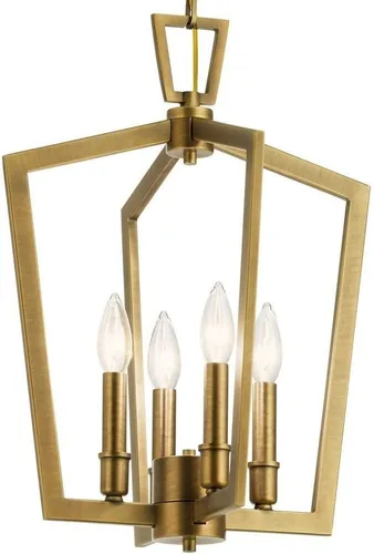 Vista 7 de Kichler Lighting Abbotswell - Colgante de 4 lámparas (19 pulgadas, latón natural)