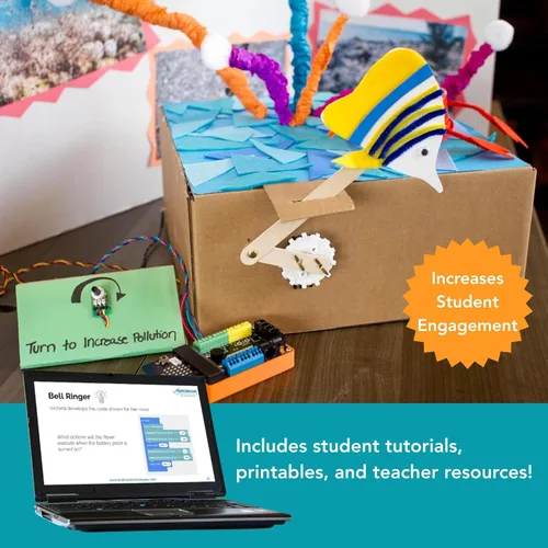 Vista 5 de BirdBrain Technologies Hummingbird Bit Premium Kit I Robótica para niños Unlimited robot designs for creative STEM learning, Teach coding with