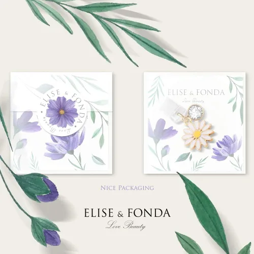 Vista 4 de ELISE & FONDA CP41 Puerto de carga USB anti polvo enchufe pequeño margarita flor colgante colgante encanto teléfono para iPhone 11/XS MAX/XR/X/8