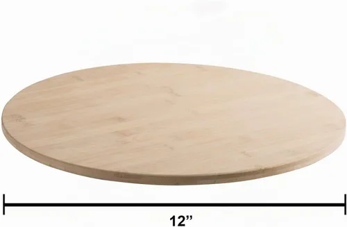 Vista 5 de Hammont Tabla de cortar redonda, hecha de madera de bambú con ranuras para jugos, ideal para embutidos, tabla de cortar carne, 12 pulgadas