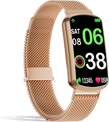 Vista 10 de Monitor de salud y fitness, reloj inteligente con frecuencia cardíaca 24/7, monitor de actividad con presión arterial y monitor de oxígeno
