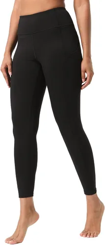Vista 2 de ImUGA Leggings con forro polar para mujer, con bolsillos, cintura alta, pantalones térmicos de yoga para mujer, leggings de entrenamiento de invierno