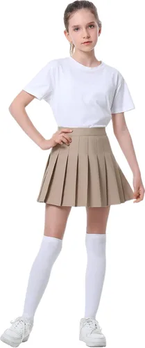 Vista 4 de SANGTREE Girls Womens Pleated Skirt with Comfy Casual Stretchy Band US S - US 4XL