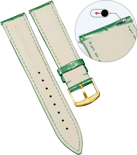 Vista 3 de BINLUN Leather Watch Band Genuine Calfskin Replacement Watch Strap Quick Release Crocodile Pattern 10 Colors 13 Sizes for Men
