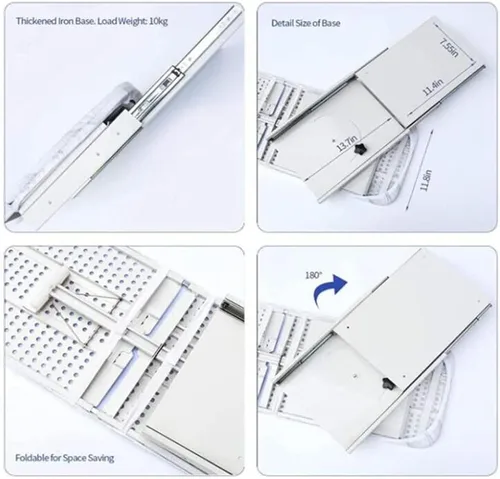 Vista 2 de Tabla de planchar retráctil extraíble para guardar en el cajón, fácil de instalar, tabla de planchar oculta/plegable