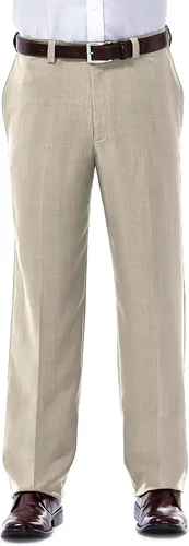 Vista 14 de Haggar E-CLO Repreve Stria - Pantalón de vestir con frente plano para hombre Negro