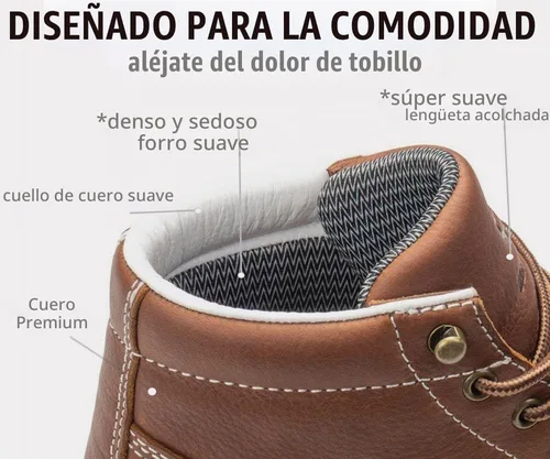 Vista 6 de SUREWAY Men's Moc Toe Soft/Composite Toe Leather Safety Work Boots Punta Compuesta Marrón