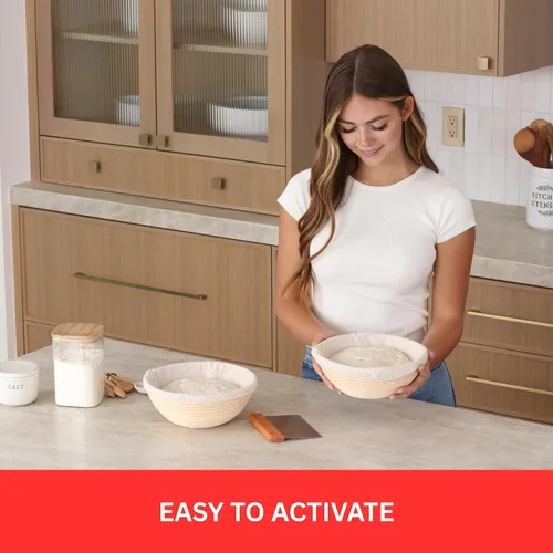 Vista 7 de Apron Maven Iniciador de masa madre rígida, estilo bávaro alemán, cultivo vivo de baja hidratación para hornear pan de masa agria, instrucciones