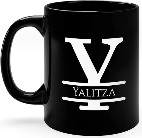 Vista 7 de Taza de café personalizada con monograma, letra inicial A personalizada para mujeres, hombres, niñas, niños, papás, mamás amigos, taza de café