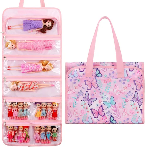 Vista 11 de Bolsa de Almacenamiento para Muñecas de Juguete, Estuche de Transporte Compatible con LOL Surprise Toys Dolls Omg, Organizador Colgante Bolsa