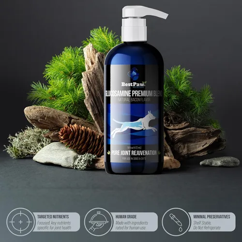 Vista 9 de Medicina natural anti-envejecimiento para artritis articular y displasia de cadera, alivio del dolor para perros y gatos de la marca Glucosamina