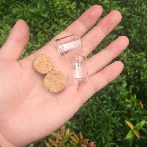 Vista 6 de Mini botellas de 0.1 fl oz de 0.866 x 0.984 in, tubo de ensayo de vidrio, almacenamiento para arena líquida, alimentos, botellas de bricolaje, 24