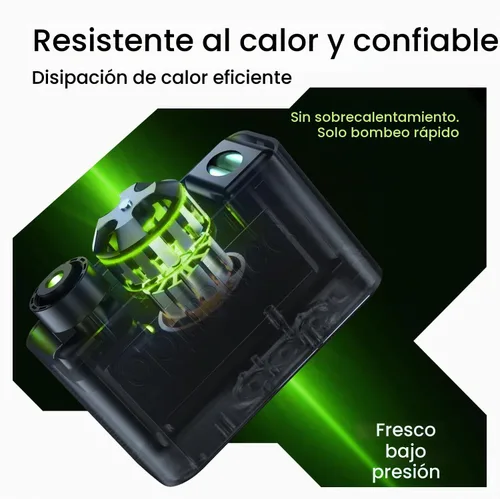 Vista 7 de Mini bomba de bicicleta, mini bomba eléctrica de bicicleta de 120 PSI, 4.23 oz, parada automática inteligente, precisión de ± 1 PSI, bomba eléctrica