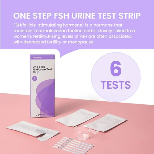 Vista 7 de Femometer Prueba de menopausia FSH, comprenda su reserva ovárica, determine su fertilidad y detecte la menopausia en casa, incluye 6 tiras de prueba