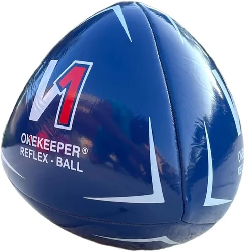 Vista 6 de ONEKEEPER Pelota de reflejo y reacción para fútbol - Blanco, naranja, azul, rosa y amarillo fluo, entrenamiento de agilidad y coordinación