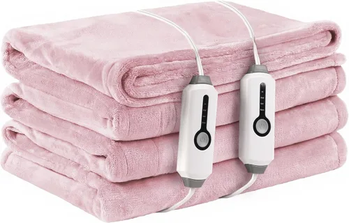 Vista 26 de LaffyLo Manta Eléctrica con Calefacción Tamaño Twin 62×84, Franela Transpirable y Lujosa, Regalo Suave y Cálido con Protección contra