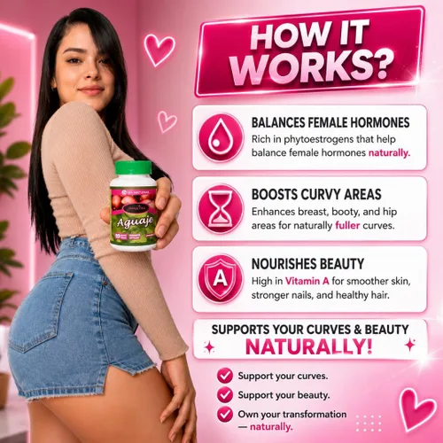 Vista 5 de Curvas naturales y equilibrio hormonal – Pastillas de Aguaje para mujeres por CurvyFruit – Soporte para glúteos, caderas y busto – 100 cápsulas