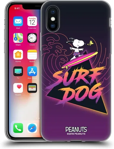 Vista 38 de Head Case Designs Funda de gel suave con licencia oficial de Peanuts Tropical Surf Snoopy Aloha Disco compatible con Apple iPhone 13 Mini Surf