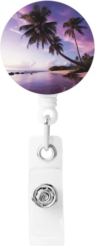 Vista 11 de Soporte retráctil para tarjetas de identificación con estampado de piedras de hierba, clips de carrete de insignia, lindo clip para tarjetas