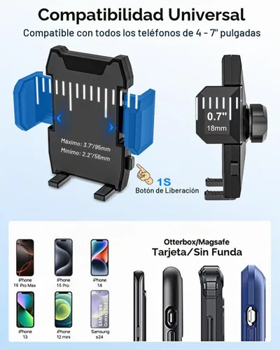 Vista 6 de Cargador de teléfono para encendedor de cigarrillos [carga rápida USB dual] Soporte de teléfono con brazo ajustable, cargador de teléfono