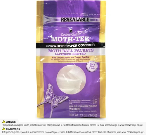 Vista 2 de Moth-Tek Snowhite - Paquetes de bolas de polilla perfumadas de lavanda, 12 onzas (6)
