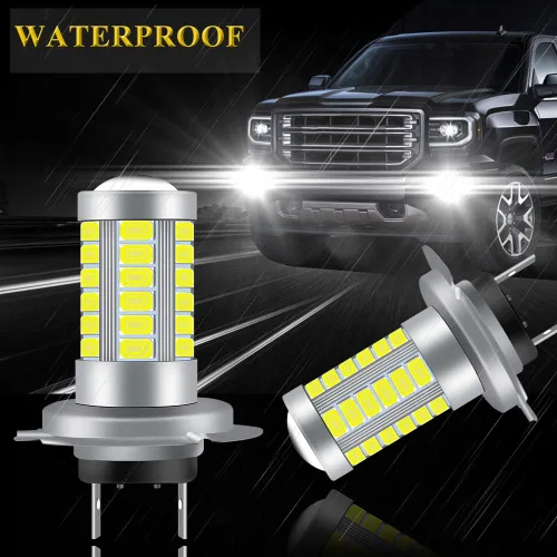 Vista 6 de Bombillas antiniebla H7 6500K de xenón blanco fresco superbrillante DRL 5730 33-SMD 12V diurnas luces antiniebla conducción DRL luces LED bombillas