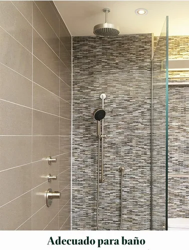 Vista 9 de LS-PRO Lámpara de techo empotrable LED de 3.5 pulgadas, 5 W, panel de aluminio delgado, lámpara de ducha resistente al óxido, IP65, impermeable