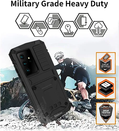 Vista 6 de Simicoo Samsung S21 Plus 5G - Funda de silicona resistente a prueba de golpes, resistente a los golpes, funda protectora de pantalla integrada