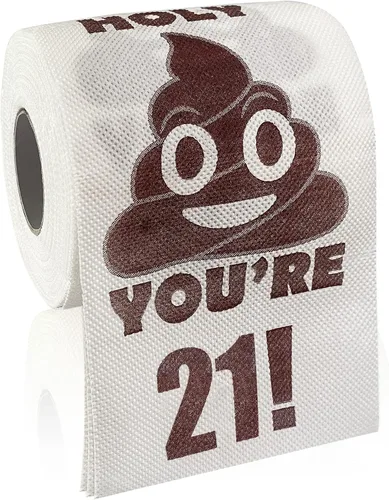 Vista 13 de Regalos de feliz cumpleaños número 10, rollo de papel higiénico divertido de 3 capas, papel higiénico impreso Holy Poop You're 10, regalo de bromas