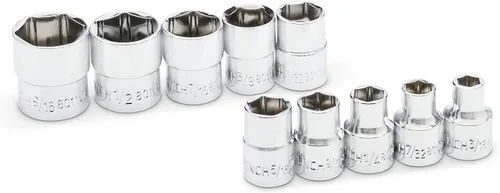 Vista 2 de GEARWRENCH 81395 Juego de 10 piezas de llaves de 1/4" de 6 puntas SAE con mango corto