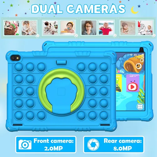 Vista 6 de Tablet Android 15 para niños, tabletas de 10 pulgadas para niños, 8 GB RAM 32 GB ROM 1 TB expandible, tableta para niños pequeños con control