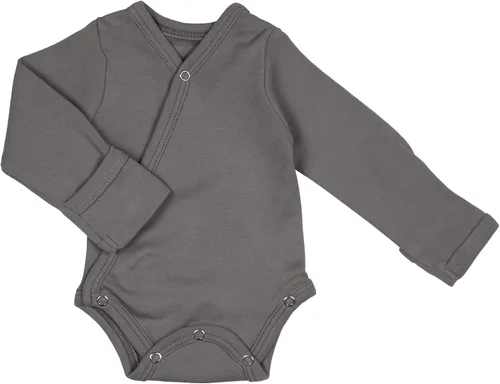 Vista 10 de L'ovedbaby Kimono unisex de algodón orgánico para bebé, de manga larga, con Negro