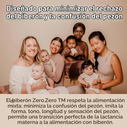 Vista 4 de Suavinex Zero Zero - Biberón anticólico, 6 onzas, justo, paquete de 2 Fair
