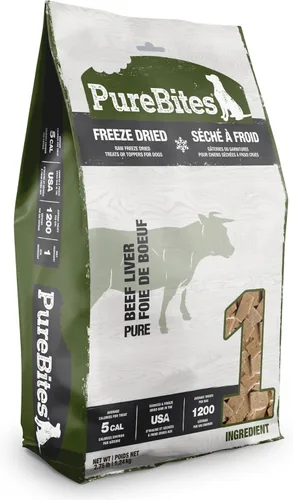 Vista 9 de PureBites Golosinas de res liofilizadas para perros, 1 ingrediente, hechas en EE. UU., 26 oz (el empaque puede variar)