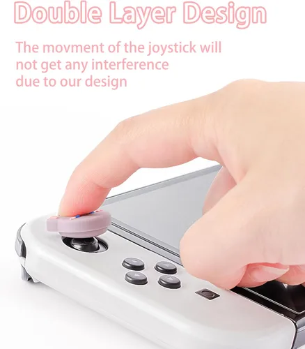 Vista 4 de PAWSWORLD Lindas tapas de agarre para el pulgar para Switch Joycon, tapas de agarre compatibles con Switch LiteSwitch OLED Joystick Grips Tapas