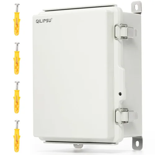 Vista 23 de QILIPSU UL94-V0 Caja eléctrica al aire libre 8.3"x6.3"x3.9" Caja de conexiones impermeable resistente a la intemperie PC/ABS aleación de plástico