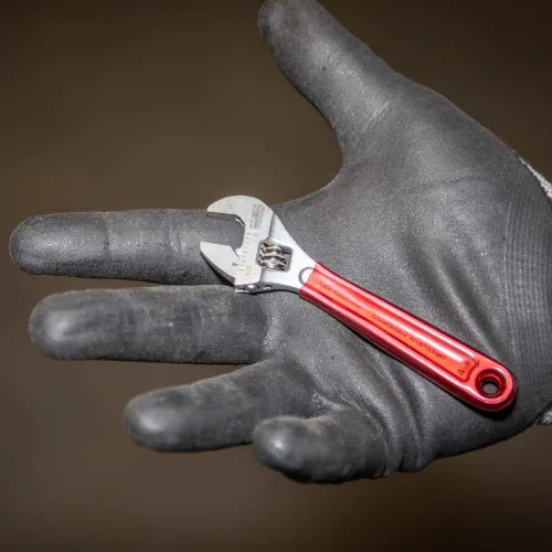 Vista 12 de Klein Tools D506-4 Llave de accionamiento ajustable, forjada con acabado cromado pulido y un mango sumergido de plástico, 4 pulgadas