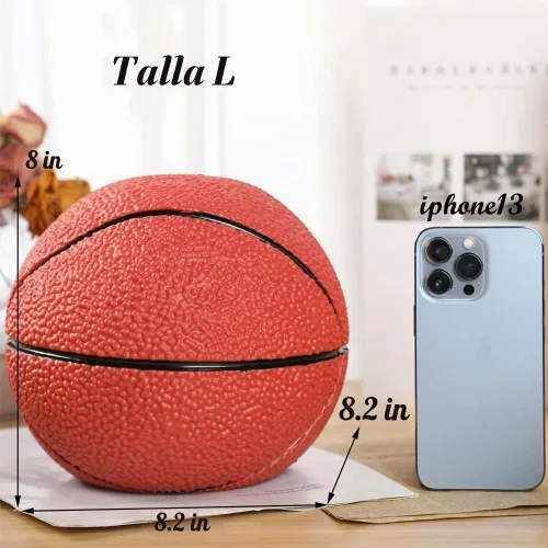Vista 5 de H&W Alcancía de baloncesto, banco de monedas con temática de deportes de Baloncesto Large