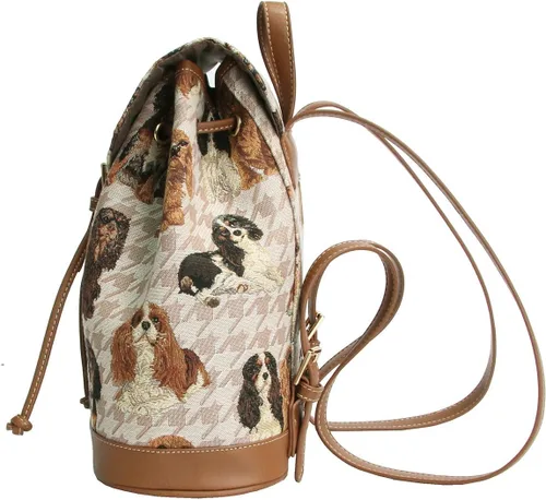 Vista 2 de Signare Tapestry - Mochila de moda para mujer con diseño de perro Cavalier King Charles Spaniel (RUCK-KGCS)