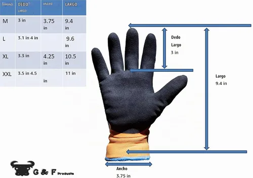 Vista 5 de G & F Products Waterproof Winter Work Gloves, Insulated, Windproof, Abrasion-Resistant, HPT Palm Coating