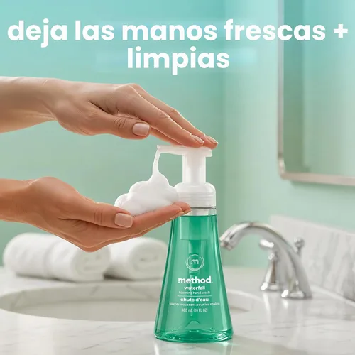 Vista 8 de Method - Jabón de manos espumoso, Waterfall, libre de parabenos y ftalatos, 10 onzas líquidas (paquete de 1)