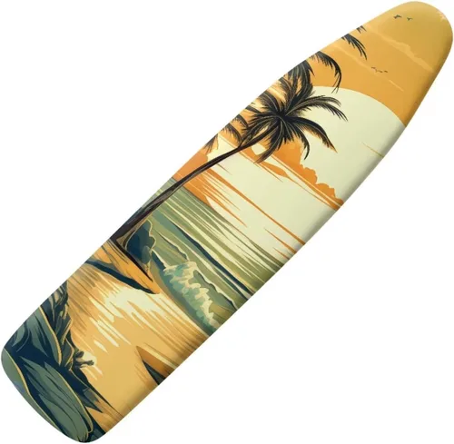 Vista 26 de Funda para tabla de planchar con estampado de rosas vintage con gancho y bucle, sujetadores ajustables, fundas protectoras para tabla de planchar
