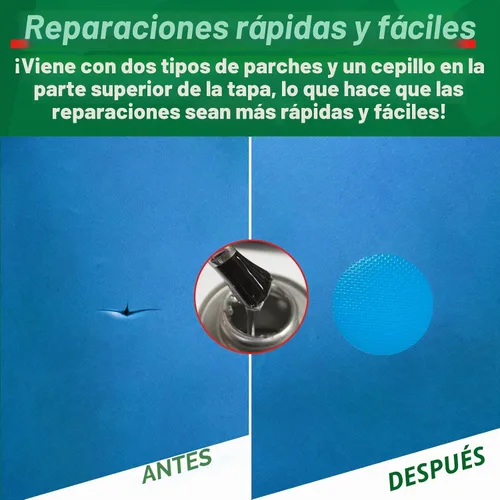 Vista 3 de Cemento de vinilo, pegamento de vinilo de alta resistencia, cemento de PVC impermeable, kit de reparación de parches de piscina de alta resistencia