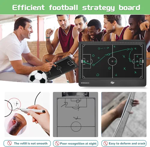 Vista 4 de Tablero electrónico de entrenador de fútbol – Tabla de entrenamiento táctica de fútbol LCD con lápiz capacitivo para entrenador de fútbol, tableta
